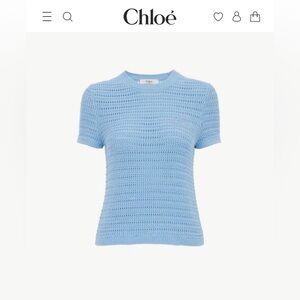 ✨ NEW CHLOE CREW-NECK LOGO TOP IN COTTON CROCHET KNIT